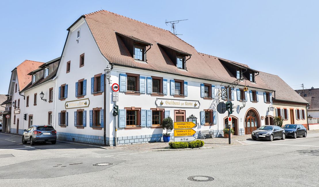 Lage vom Hotel - Gasthaus Krone in Bötzingen